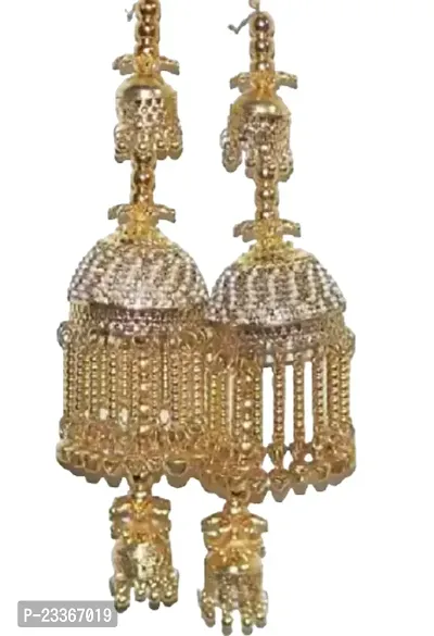 Wedding Punjabi Heavy Beaded Bride Kaleere Traditional Handcrafted Brass Kalire Kaleera Set of 2
