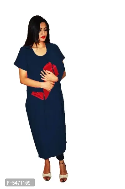 Moms Kurtiz Premium Quality koti style  Maternity feeding  wear with zip and one side pocket. perfect A line maternity wear to give perfect look.A line maternity feeding wear one pocket,size42-thumb0