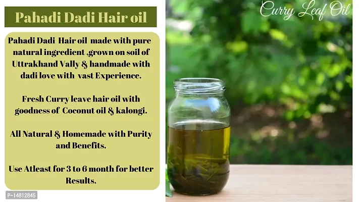 Pahadi Dadi Adivasi Herbal oil | curry  leaves oil Onion seeds Hair oil for hair growth | Hair oil homemade and handmade | 100 Ml hair oil | Herbal Hair oil for hair fall-thumb4