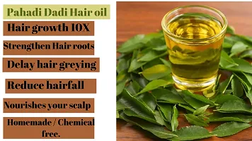 Pahadi Dadi Adivasi Herbal oil | curry  leaves oil Onion seeds Hair oil for hair growth | Hair oil homemade and handmade | 100 Ml hair oil | Herbal Hair oil for hair fall-thumb2