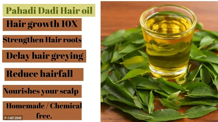 Pahadi Dadi Adivasi Herbal oil | curry  leaves oil Onion seeds Hair oil for hair growth | Hair oil homemade and handmade | 100 Ml hair oil | Herbal Hair oil for hair fall-thumb3
