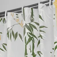 Bamboo Design Waterproof PVC Shower Curtain with 8 Hooks 54 inch x 84 inch (Green)-thumb1