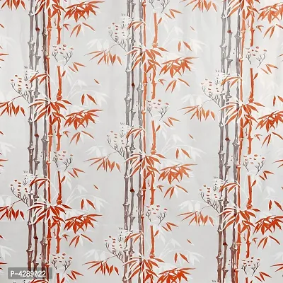 PVC Shower Curtain with 8 Hooks (Orange, 54x78 Inch, 4.5x7 ft)-thumb3