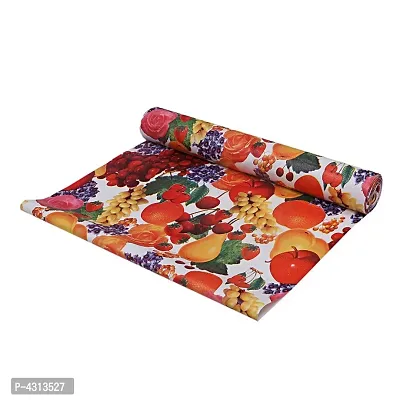PVC Wardrobe Kitchen Drawer Shelf Mat 10 Meter Roll (Multicolor)-thumb0