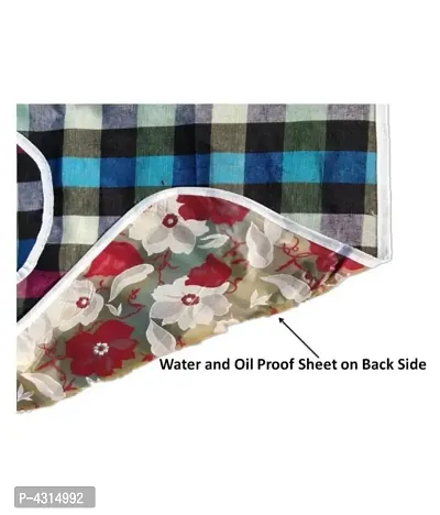 Cotton Waterproof Kitchen Apron with Front Pocket Set of 2 Pcs Assorted Colors-thumb2