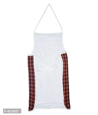 Multi Check Design Waterproof Kitchen Apron with Front Pocket Set of 4 Pcs-thumb4