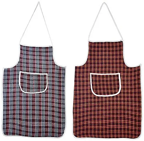 Combo Packs Of Cotton Kitchen Apron With Front Utility Pocket