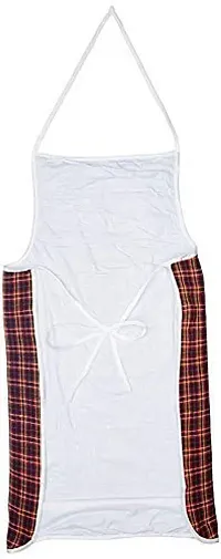 Multi Check Design Waterproof Kitchen Apron with Front Pocket Set of 2 Pcs-thumb1