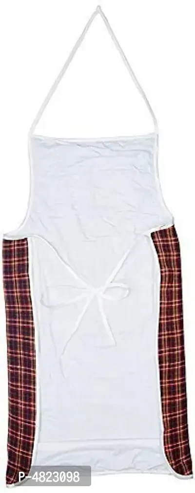 Designer Check Design Cotton Waterproof Kitchen Apron with Front Pocket Set of 3 Pcs-thumb2