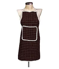 Multicolor Check Design Cotton Kitchen Apron with Front Utility Pocket (Pack of 8)-thumb4