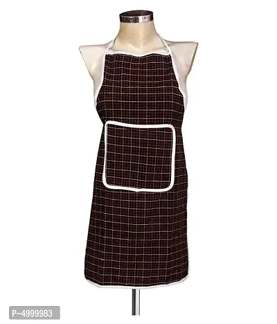 Multicolor Check Design Cotton Kitchen Apron with Front Utility Pocket (Pack of 8)-thumb5