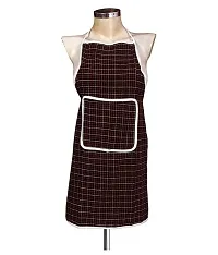 Multicolor Check Design Cotton Kitchen Apron with Front Utility Pocket (Pack of 6)-thumb4