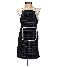 Multicolor Check Design Cotton Kitchen Apron with Front Utility Pocket (Pack of 5)-thumb4