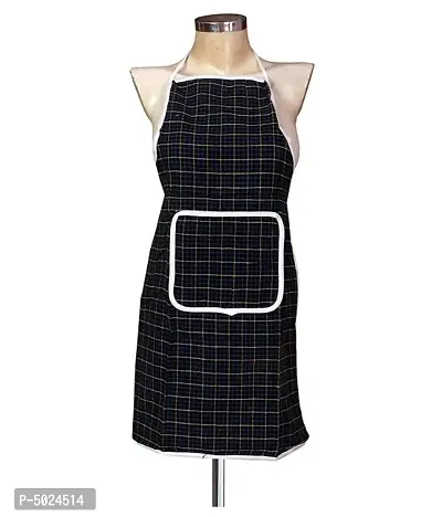 Multicolor Check Design Cotton Kitchen Apron with Front Utility Pocket (Pack of 5)-thumb5