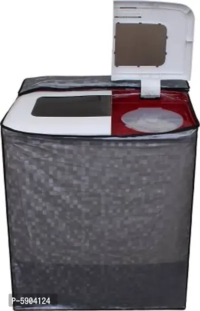 Semi-Automatic Washing Machine Cover  (Grey)