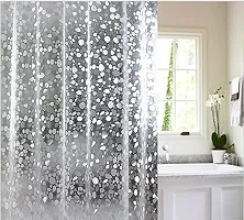 PVC Polka Dots Shower Curtain, 54 X 84 Inches, Transparent-thumb1