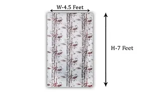Shower Curtains for Bathroom 7 feet Height 4.5 feet Width Bamboo Branches Pattern Brown Set of Two with 16 Hooks-thumb2