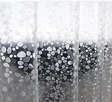 PVC Ac Transparent Printed Coin Design Curtain Set of 2 (Width-54 Inches X Height-84 Inches) 7 Feet.-thumb1