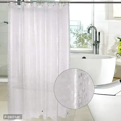 PVC AC Curtain in 3D Coin Design - Set of 2, Transparent, (Width-54 Inches X Height-108 Inches) 9 Feet-thumb0