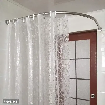 PVC AC Curtain in 3D Coin Design - Set of 2, Transparent, (Width-54 Inches X Height-108 Inches) 9 Feet-thumb2