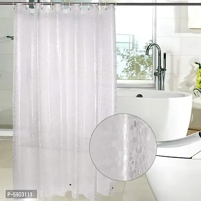 Set of 2 PVC Transparent Coin Design Bathroom Shower Curtain with 16 Hooks (54x96 Inches(8 Feet by 4.5 Feet))