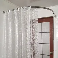 Set of 2 PVC Transparent Coin Design Bathroom Shower Curtain with 16 Hooks (54x96 Inches(8 Feet by 4.5 Feet))-thumb1