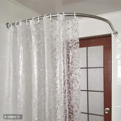 Set of 2 PVC Transparent Coin Design Bathroom Shower Curtain with 16 Hooks (54x96 Inches(8 Feet by 4.5 Feet))-thumb2