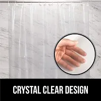 PVC Classic AC Transparent Curtain - 1 Curtain with 8 Hooks (Transparent, 4.5 X 7 ft or 54 X 84 Inches)-thumb3