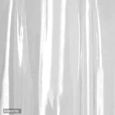 PVC Classic AC Transparent Curtain - 2 Curtain with 16 Hooks (Transparent, 4.5 X 7 ft or 54 X 84 Inches)-thumb3