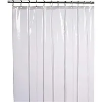PVC Classic AC Transparent Curtain - 2 Curtain with 16 Hooks (Transparent, 4.5 X 8 ft or 54 X 96 Inches)-thumb3