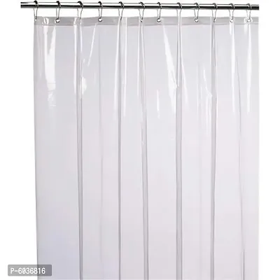 PVC Classic AC Transparent Curtain - 2 Curtain with 16 Hooks (Transparent, 4.5 X 8 ft or 54 X 96 Inches)-thumb4