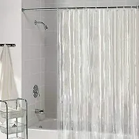 PVC Classic AC Transparent Curtain - 1 Curtain with 8 Hooks (Transparent, 4.5 X 9 ft or 54 X 108 Inches)-thumb3