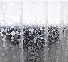 PVC 3D Pebble Clear Shower Curtain, Bathroom Waterproof Plastic Shower Curtains Liner with 8 Shower Curtain Rings Hooks for Shower Stall, Bathtubs (54X108 INCHES( 9 FEET by 4.5 FEET))-thumb1