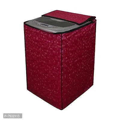 Washable  Dustproof Top Load Fully Automatic Washing Machine Cover (Suitable for 6 Kg, 6.5 kg, 7 kg, 7.5 kg) (RED TOP LOAD WASHING MACHINE COVER)-thumb4