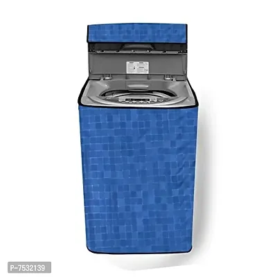 Washable  Dustproof Top Load Fully Automatic Washing Machine Cover (Suitable for 6 Kg, 6.5 kg, 7 kg, 7.5 kg) (BLUE TOP LOAD WASHING MACHINE COVER)-thumb0