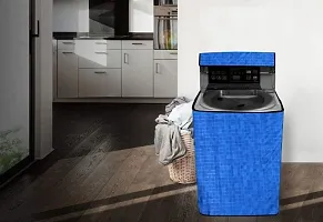 Washable  Dustproof Top Load Fully Automatic Washing Machine Cover (Suitable for 6 Kg, 6.5 kg, 7 kg, 7.5 kg) (BLUE TOP LOAD WASHING MACHINE COVER)-thumb1