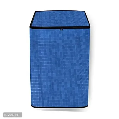 Washable  Dustproof Top Load Fully Automatic Washing Machine Cover (Suitable for 6 Kg, 6.5 kg, 7 kg, 7.5 kg) (BLUE TOP LOAD WASHING MACHINE COVER)-thumb3