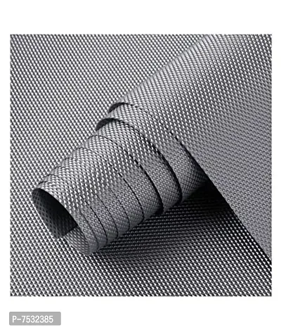 Multipurpose EVA Anti-Slip Bathroom Kitchen Cabinet Drawer Shelf Mat Liner Sheets Roll, Fridge Mat, Table Mat (5 Meter, Grey)