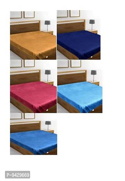 PVC Waterproof Bed Sheet, Plastic Sheet, PVC Mattress Protector Cover for Kids Babies and Adult - Double Bed Size 6.5 x 6 Feet (Color as per Availability) (80X80 INCHES, SET OF 5)