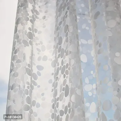 Pebbles Design Waterproof Shower Curtain for Bathroom, PVC Curtain (7 FEET, SET OF 1)-thumb4