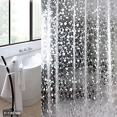 PVC Plastic Shower Bathroom 4.5 x 10 ft Curtain (10 FEET by 4.5 FEET, SET OF 2)-thumb0