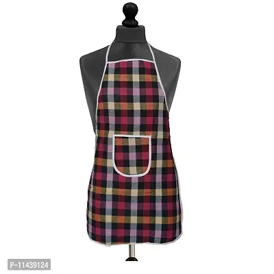 Waterproof Cotton Kitchen Apron with Front Pocket (Multicolour) Set of 2-thumb4