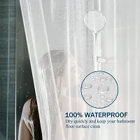 Waterproof Shower Curtain for Bathroom, Clear Transparent PVC Curtain (7 FEET Set of 1)-thumb3