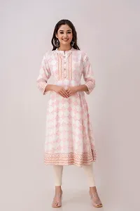 Classic Anarkali Off-white Gold Kurta For Women-thumb2