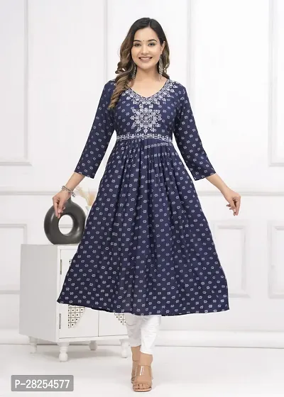 Fancy Cotton Blend Ethnic Gowns For Women-thumb3