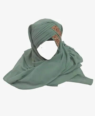 Fashionable Polyester Solid Hijab For Women