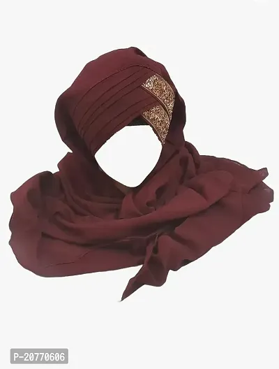 Contemporary Polyester Solid Hijab For Women-thumb0