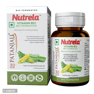 Patanjali Nutrela Vitamin B12 Biofermented (30 Capsules)-thumb0