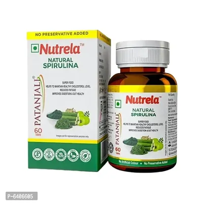 Patanjali Nutrela Natural Spirulina ( 60 capsules)-thumb0