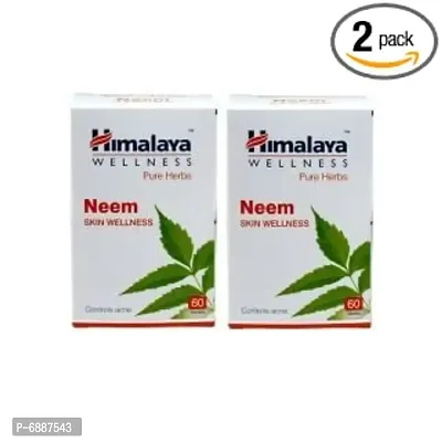 Himalaya Neem Skin Wellness 60 Tab ( Pack of 2 )-thumb0